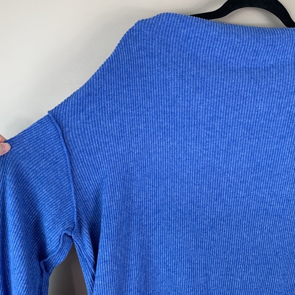 Free people main squeeze blue Hacci sweater sz xs - Picture 5 of 8